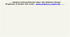 Desktop Screenshot of organum.ahlborn-orgeln.de